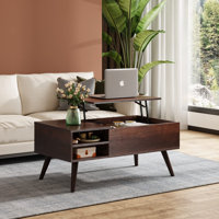 Corrigan Studio® Lift Top Extendable 4 Legs Coffee Table with Storage ...